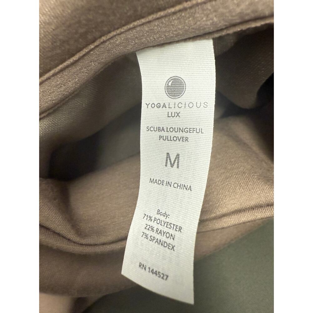 (Lot 2) YOGALICIOUS LUX Women’s M Crosstrain pullover Shirt gray taupe Long - Picture 6 of 8